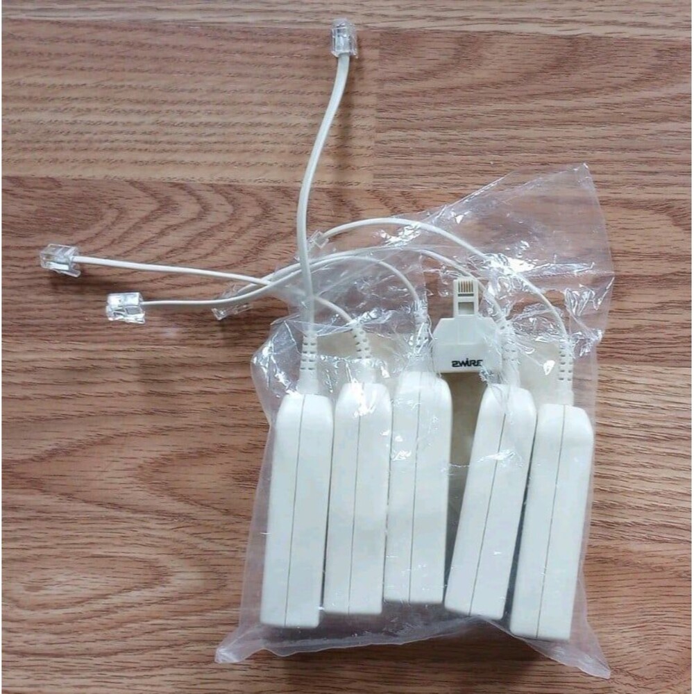DSL In-Line Filters Kit (Lot of 5) + 1 Adapter (Model No. LFT4-2) Used